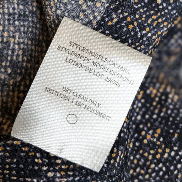 THEORY Camara Faux Wrap 100% Silk Sleeveless Printed Blouse Size S Pre-Owned - Picture 13 of 13